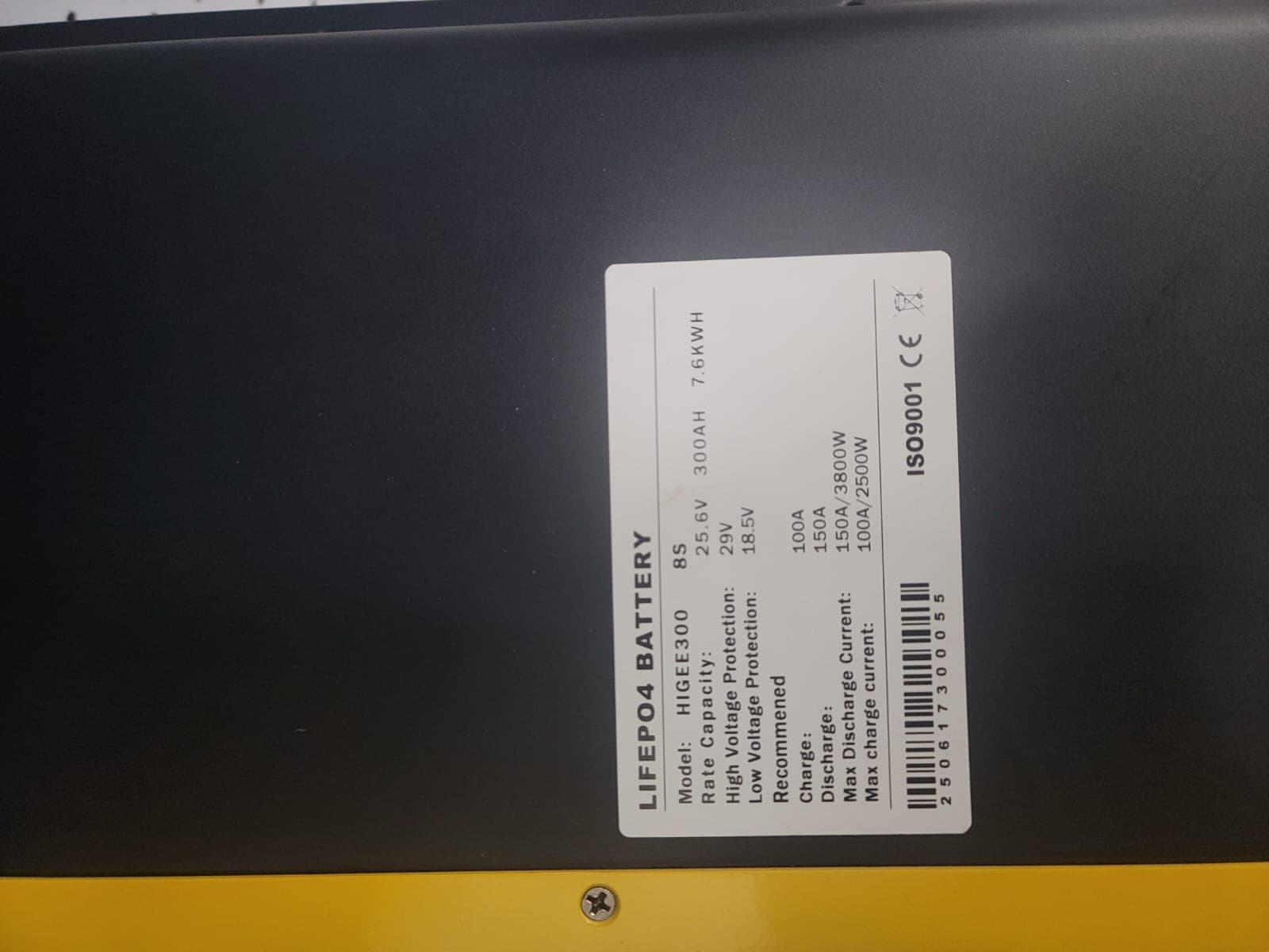 Lithium Battery 25.6V 7.6kWh thumbnail 2