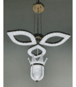 Double-Leaf Crystal Drop Pendant photo 1