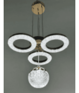 Triple-Oval Crystal Globe Pendant photo 1