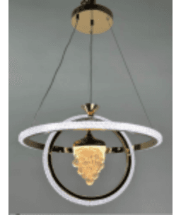 Orbital Ring Crystal Drop Pendant photo 1