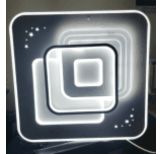 Layered Square Halo Ceiling Light photo 1