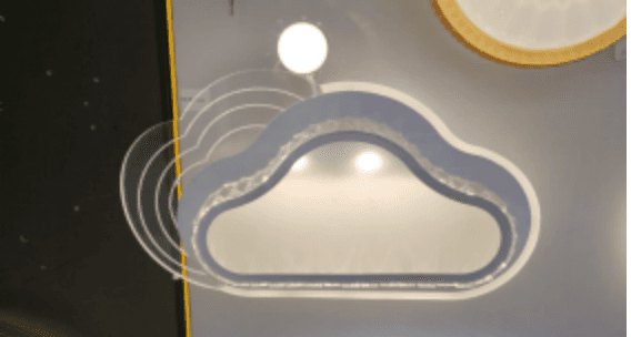 Cloud Outline LED Ceiling Light photo 1