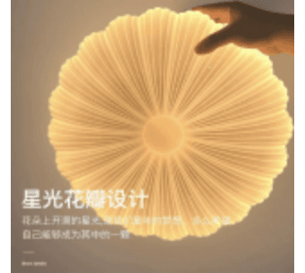 Pleated Flower LED Ceiling Light photo 1