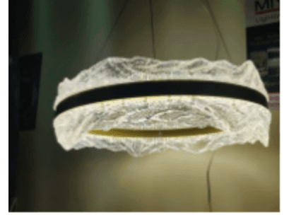 Crystal Wave Flush Ceiling Light photo 1