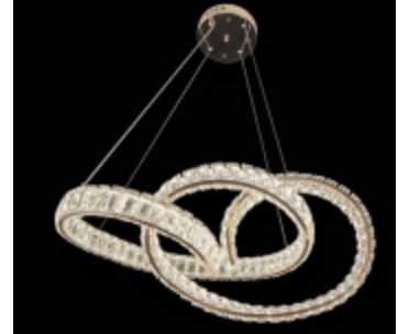Triple Interlocking Crystal Ring Pendant photo 1