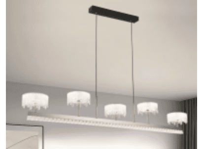 Five-Light Linear Crystal Pendant photo 1