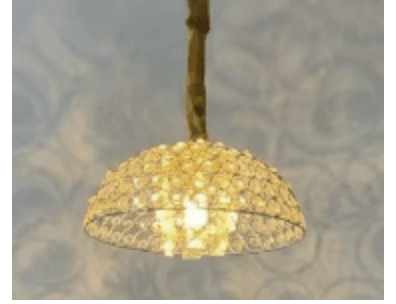 Gold Crystal Dome Pendant photo 1
