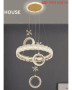 Triple-Orbit Crystal Drop Pendant photo 1
