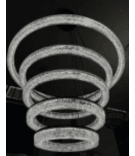 Five-Tier Crystal Ring Chandelier photo 1