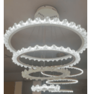 Five-Tier Floral Crystal Ring Chandelier photo 1