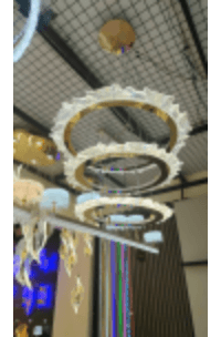 Tiered Crystal Disc Chandelier photo 1