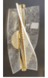 Gold Twist Crystal Panel Sconce photo 1