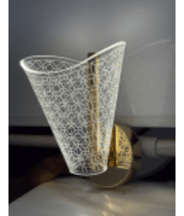 Silver Filigree Fan Wall Sconce photo 1