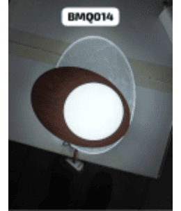Round Wood & Glass Wall Light photo 1
