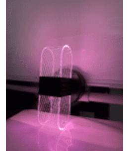 Pink Double-Loop Acrylic Wall Light photo 1
