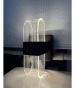 Black Double-Loop Acrylic Wall Light photo 1