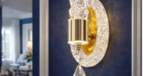 Crystal Disc Column Sconce photo 1
