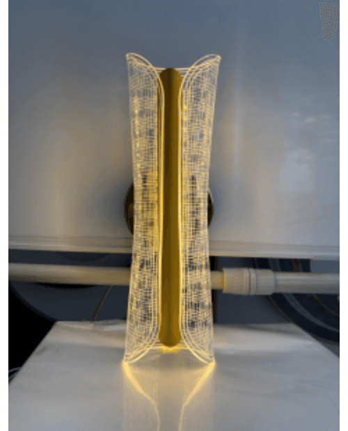 Gold Twin-Column Wall Sconce photo 1