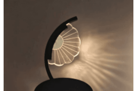 Black Fan Beam Wall Light photo 1