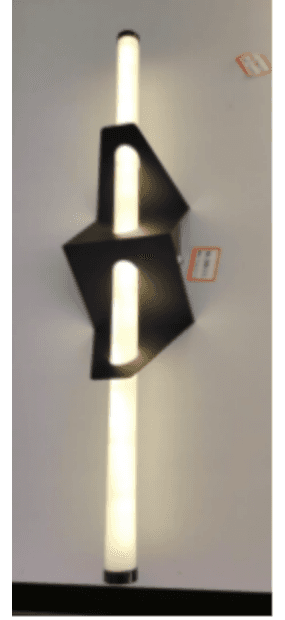 Black Geometric Up-Down Wall Light photo 1