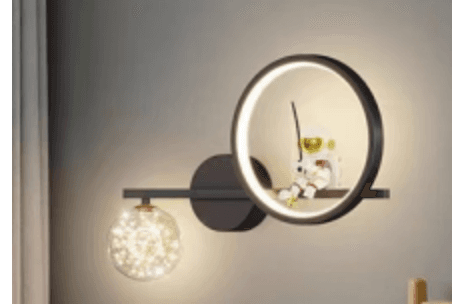 Ring & Crystal Globe Wall Light photo 1