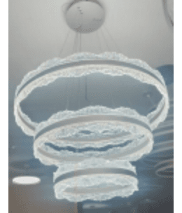Cascading Crystal Ring Chandelier photo 1
