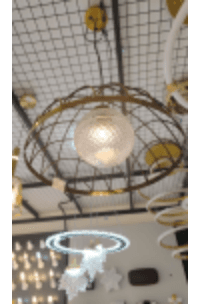 Gold Orbital Cage Pendant photo 1