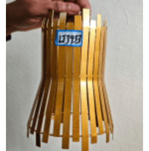 Gold Slatted Bell Pendant photo 1