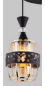 Black Crystal Barrel Pendant photo 1