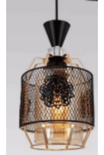 Black Mesh Drum Pendant photo 1