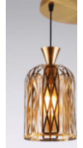 Gold Lattice Cage Pendant photo 1