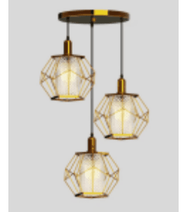 Triple Geometric Cage Pendant photo 1