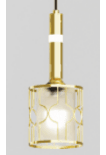 Gold Cylinder Cage Pendant photo 1