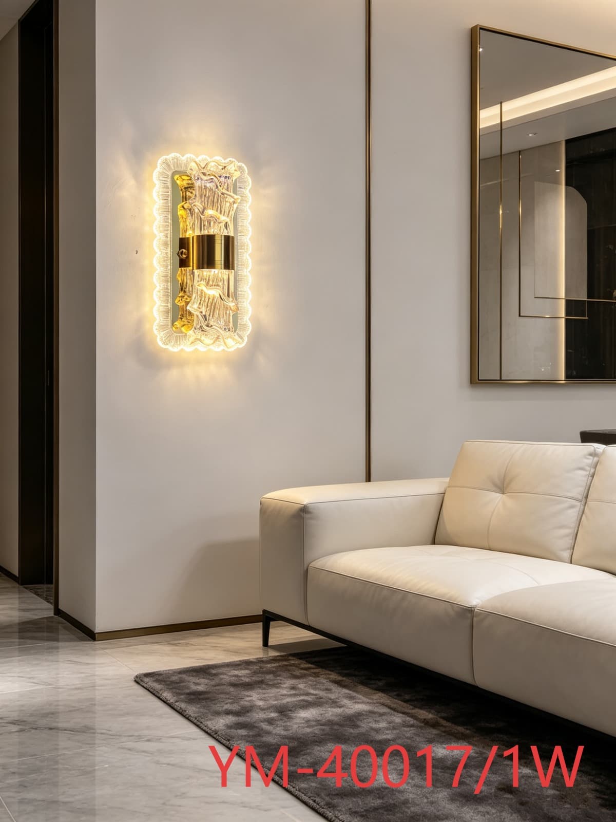 Gold Bar Clear Panel Sconce photo 1